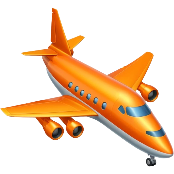 Orange plane rising to the right side emoji
