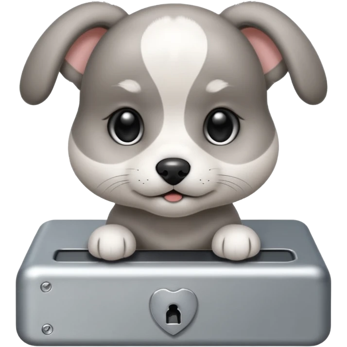 Data Security, small puppy face lock, server emoji