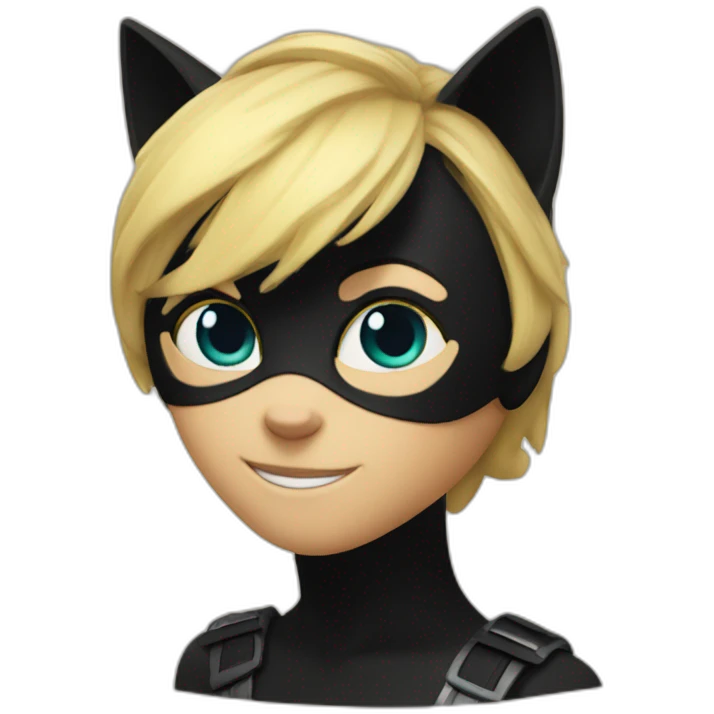 Cat noir from miraculous emoji