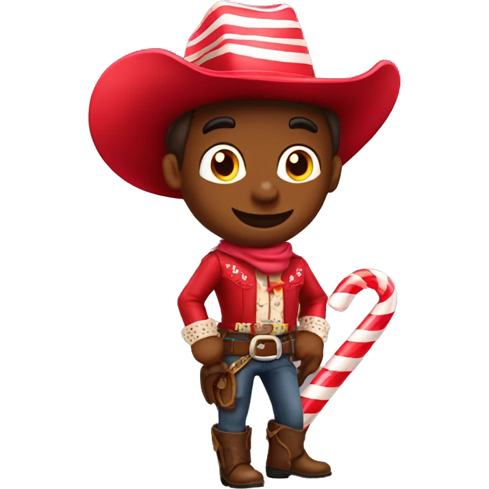 Candy cane cowboy  emoji