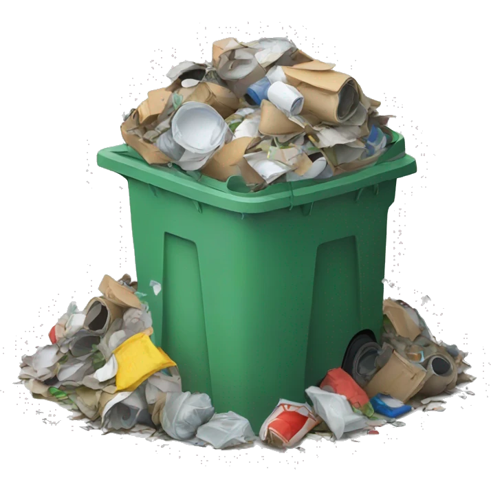 piled up waste garbage emoji