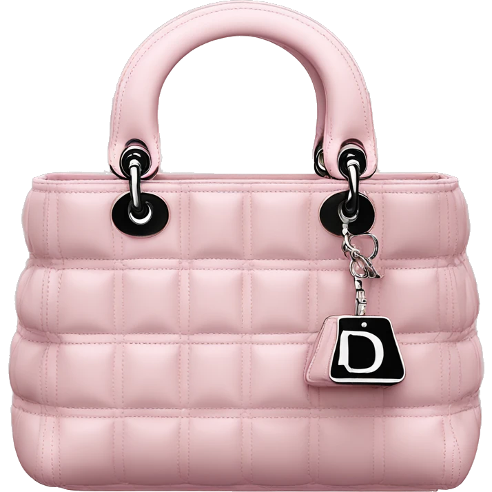 Borsa lady Dior rosa emoji