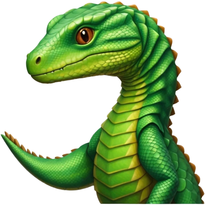 Brown Skinned Hand shaking hands with green scaled reptile hand  emoji