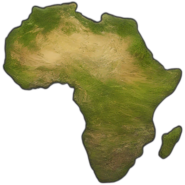 Le continent Africain simplement emoji