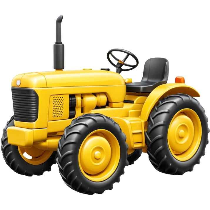 yellow plastic toy  tractor emoji