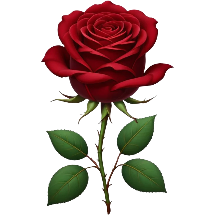 dark red rose emoji