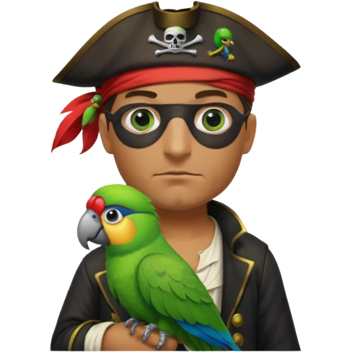 pirate and parrot emoji