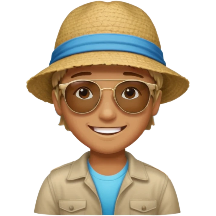 boy  at beach emoji