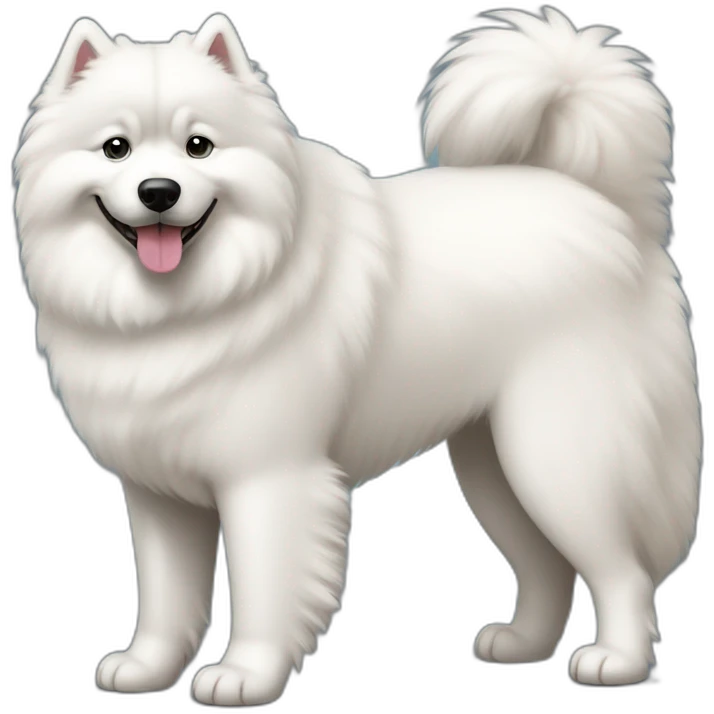 Samoyed standing emoji