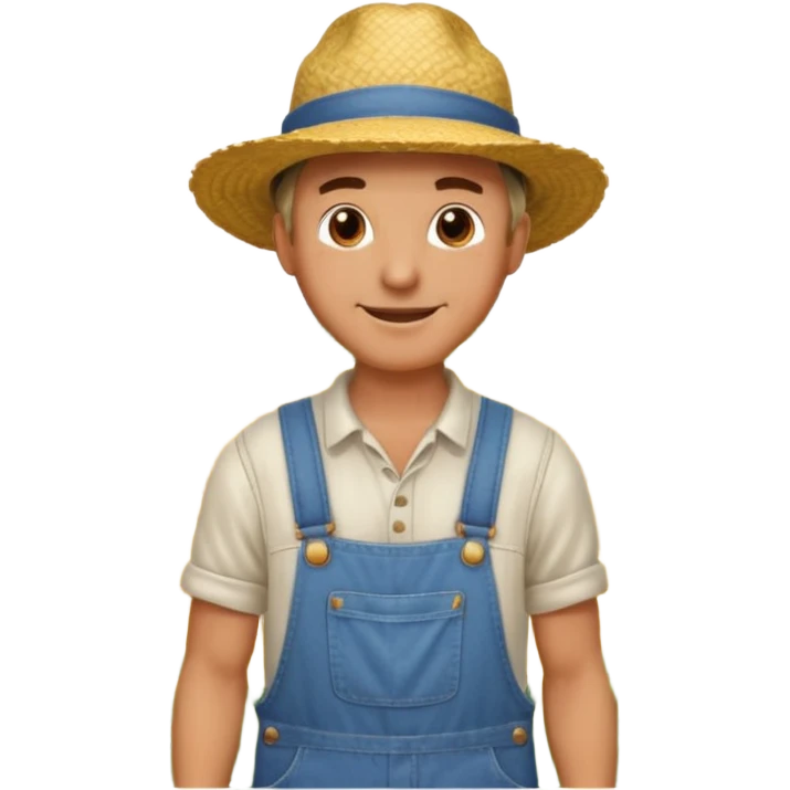 Man in a with farmers emoji