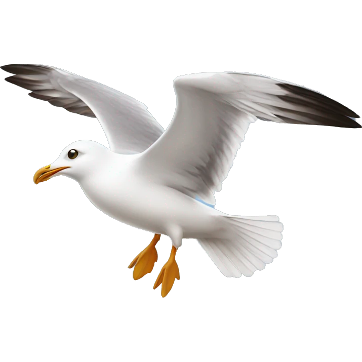 Seagull flying emoji
