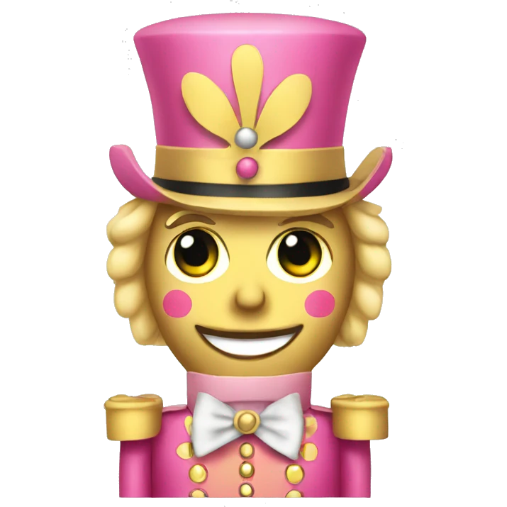Pink and yellow nutcracker  emoji