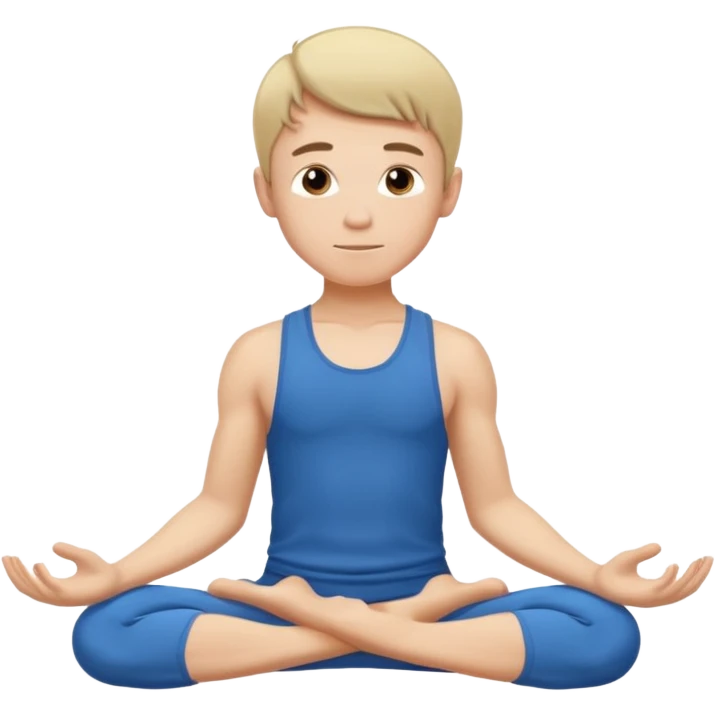 boy yoga pose emoji