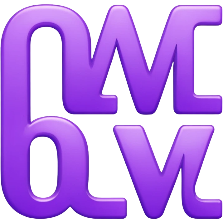 purple alphabet letters emoji