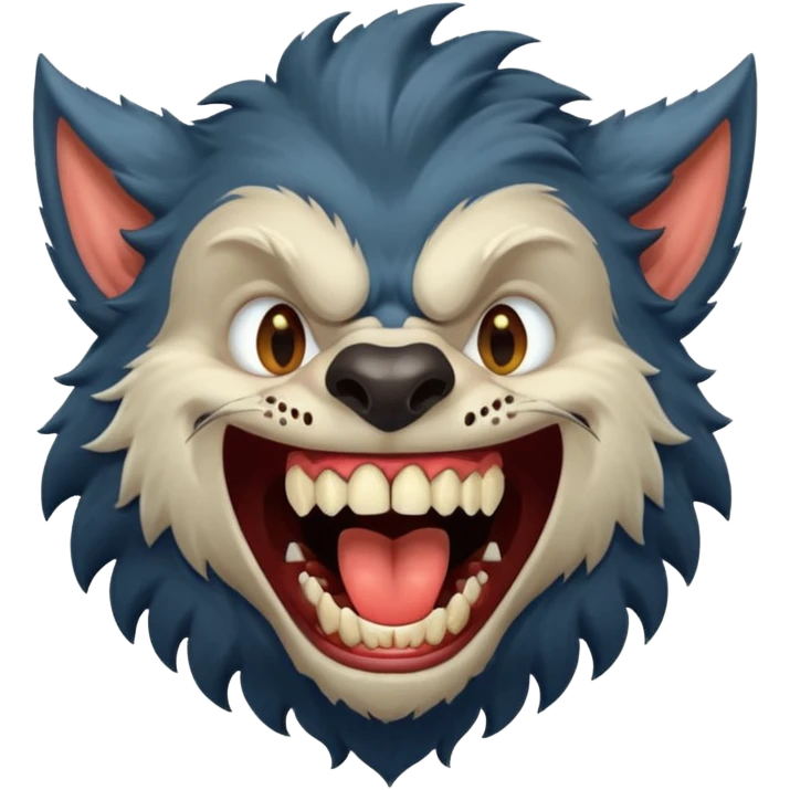 Werewolf laughing emoji