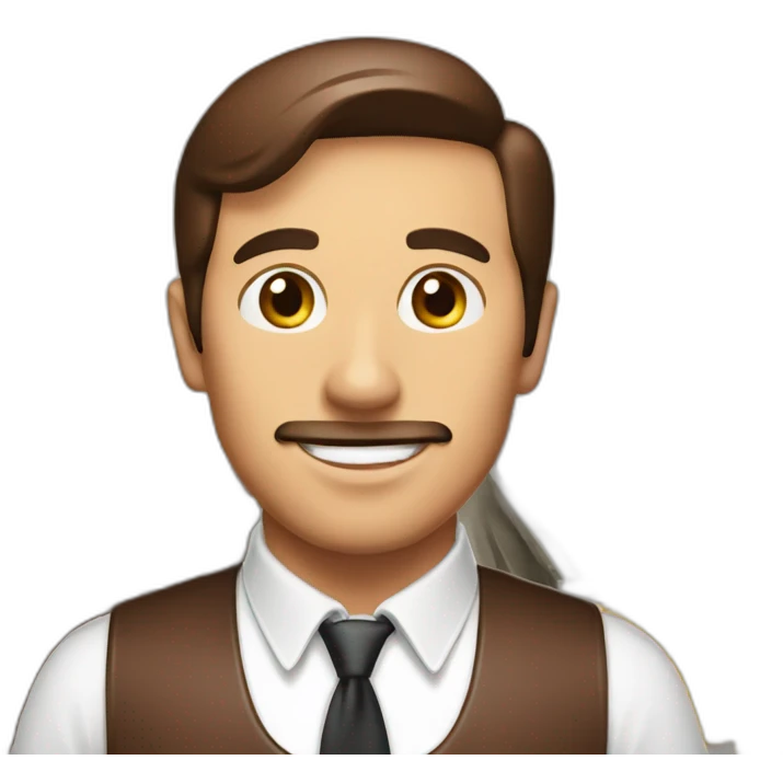 a chocolate factory and a man emoji