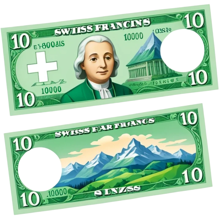 10 Swiss francs banknote emoji