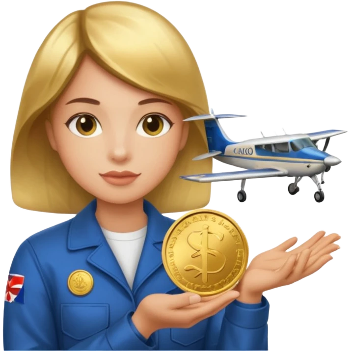 coin  monet avia aircraft emoji