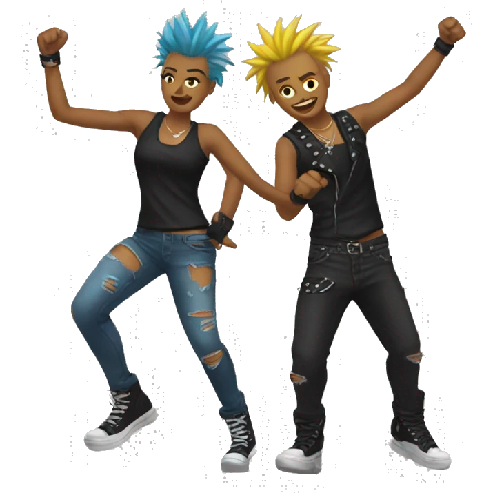 two step punk dance emoji
