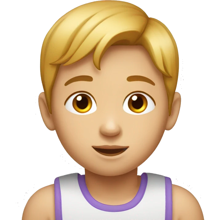 Un enfant atteint de trisomie 21 emoji