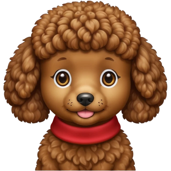 Brown small poodle emoji