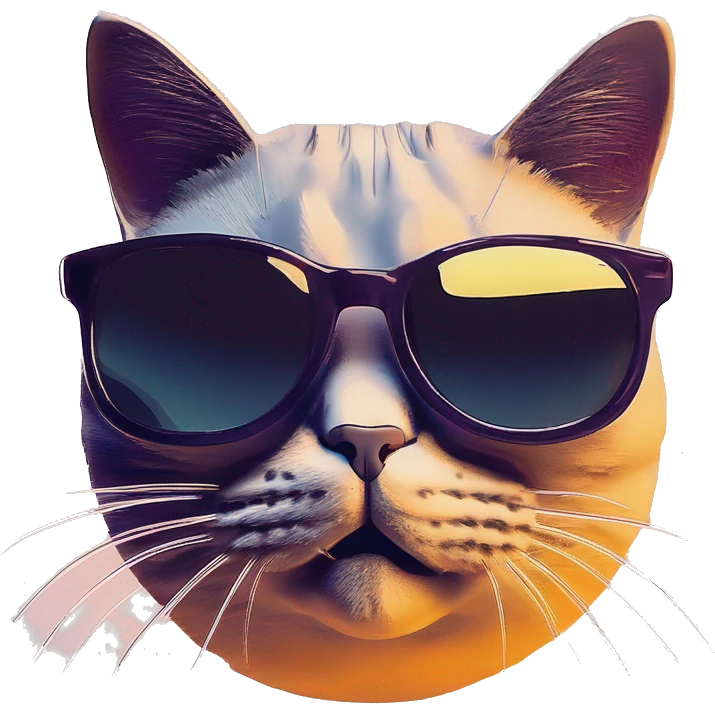 Cat with sunglasses emoji