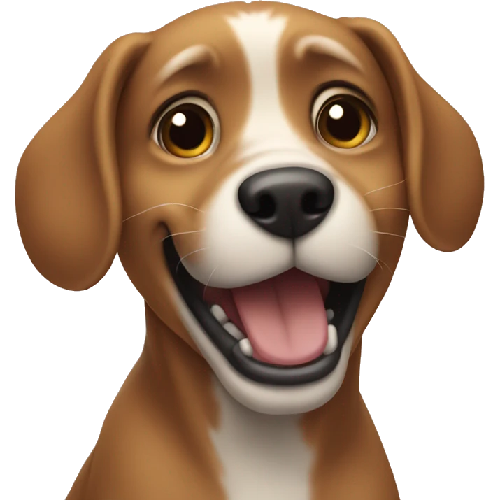 A dog singing  emoji