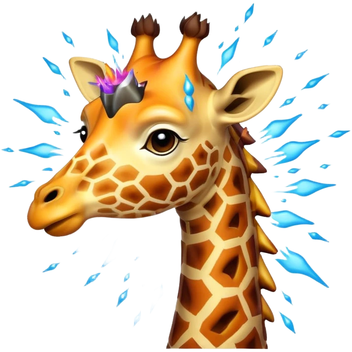 Giraffe exploding emoji