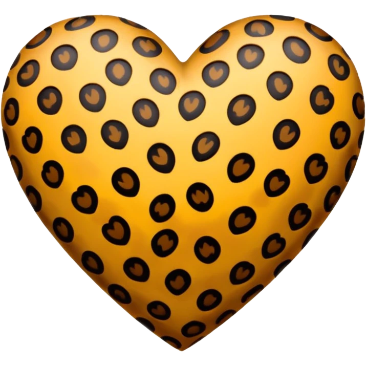Leopard print heart emoji
