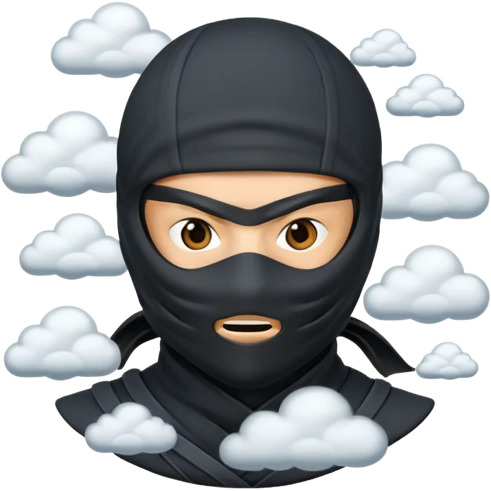 Ninja with clouds around emoji