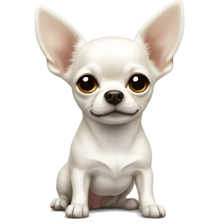 white chihuahua with floppy ears emoji