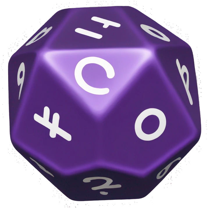 d20 dice one side 2 emoji