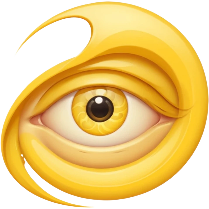 Thin Yellow swirl around an eye  emoji