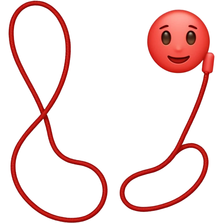 straight red string  emoji
