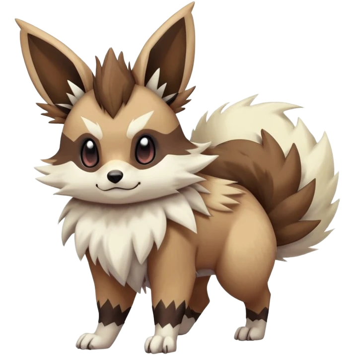 zigzagoon-Eevee-linoone-furret-Fakémon-hybrid-creature (full body)  emoji
