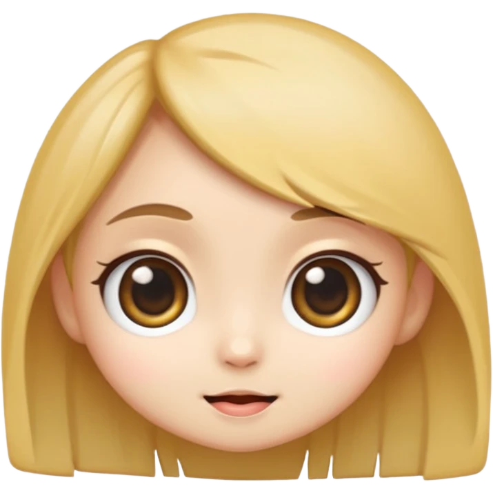 emoji, cute chibi cartoon, big eyes, soft shading, smooth gradients, clean outlines, high detail, sticker style emoji