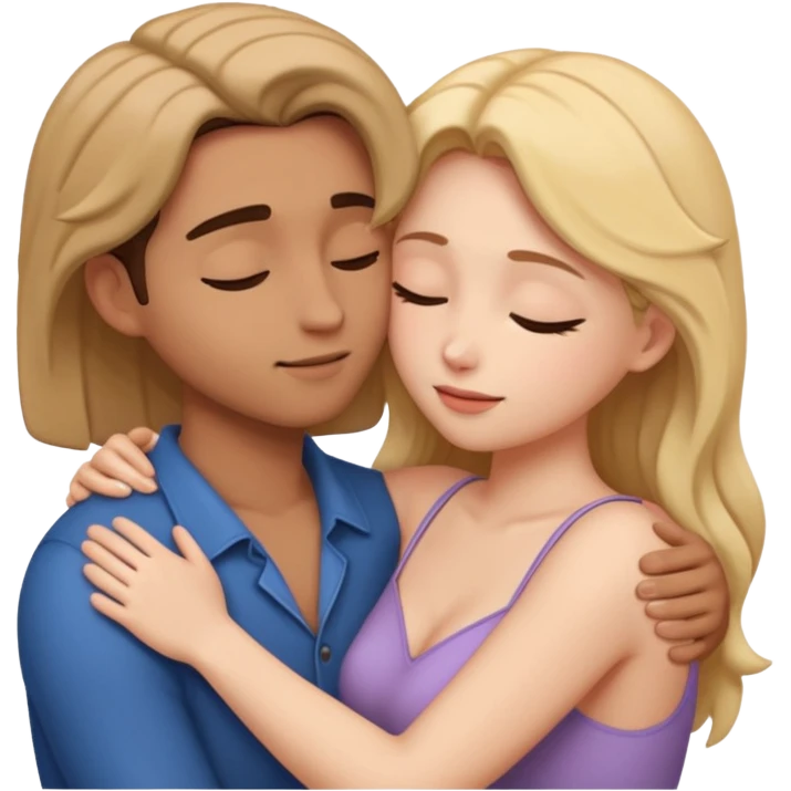 intimate moment between lovers, affection, tenderness, Romance  emoji