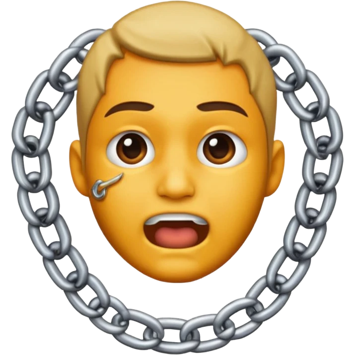 chain choking on the neck emoji