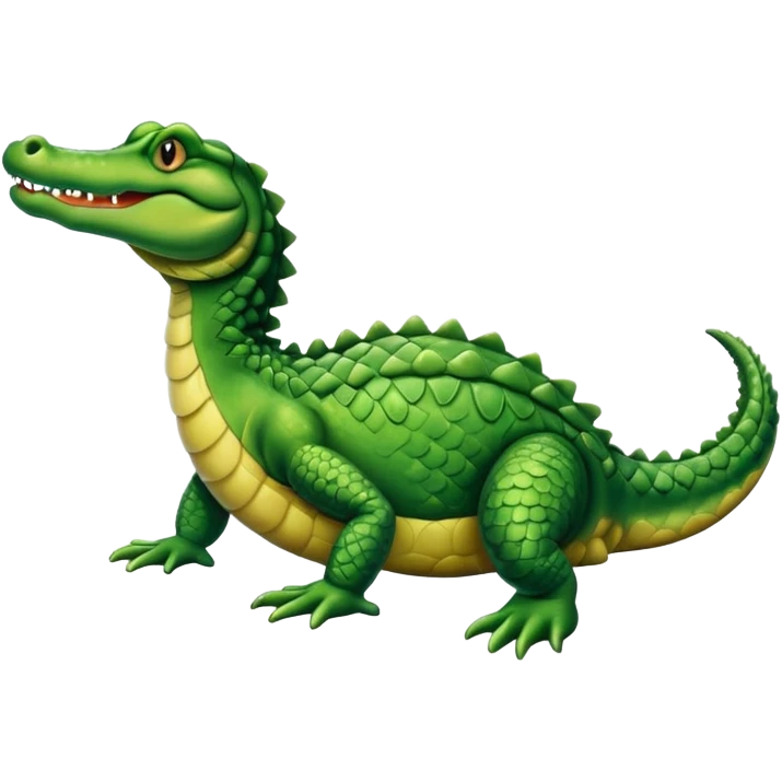 Alligator peeing emoji
