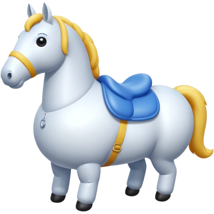 puffy inflatable fat horse landscape  emoji