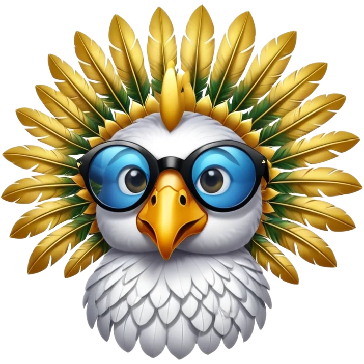 Un pavone nero ci occhiali da sole  emoji