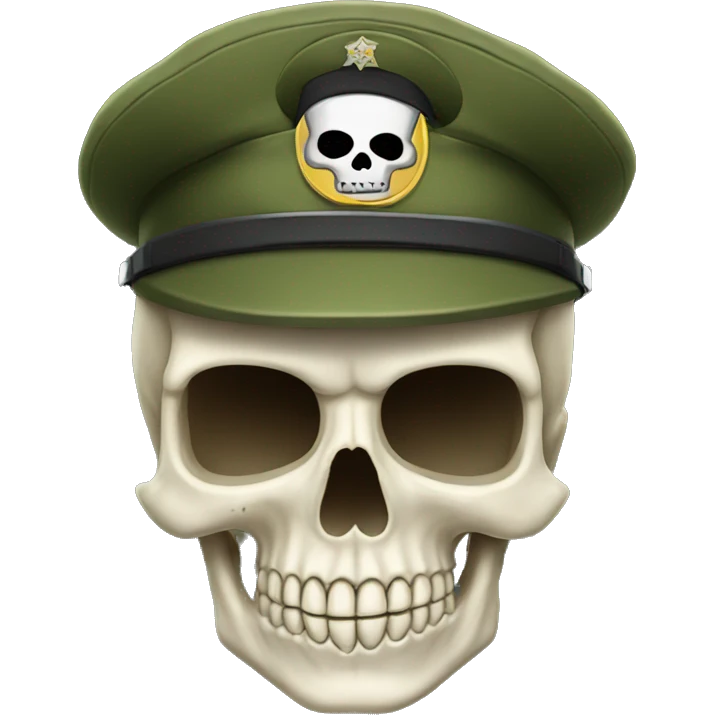 Skull with army hat emoji