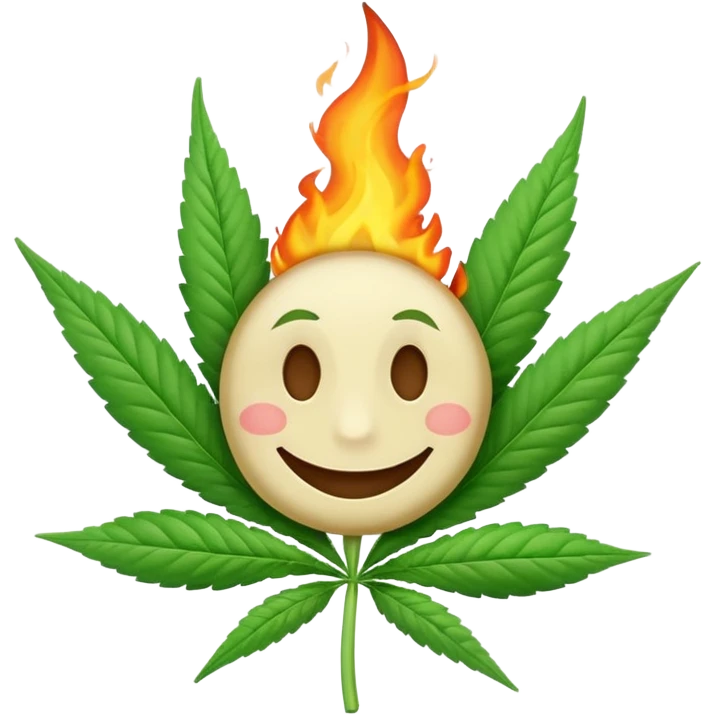 a marijuana joint with a happy face emoji