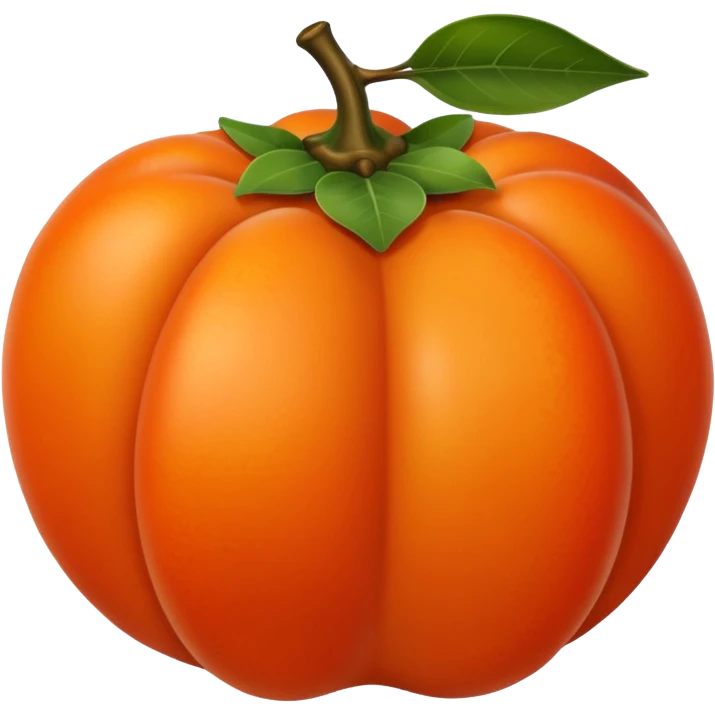 persimmon fruit emoji