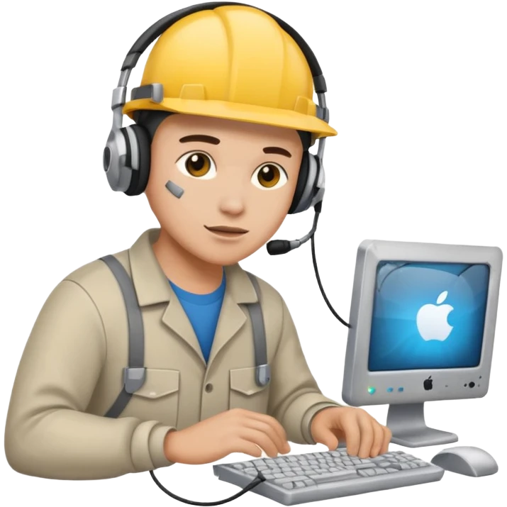 computer technician fixing damage computer emoji