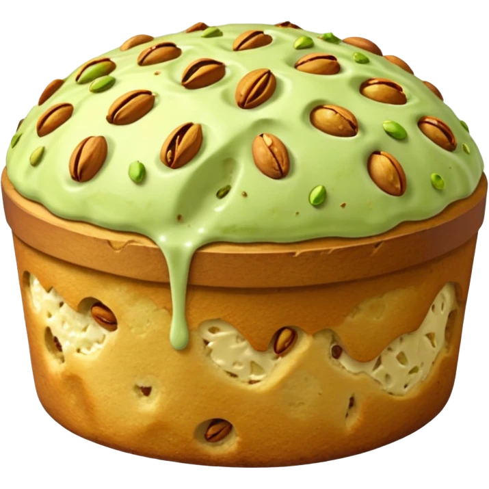 pistacchio panettone con glassa al pistacchio  emoji