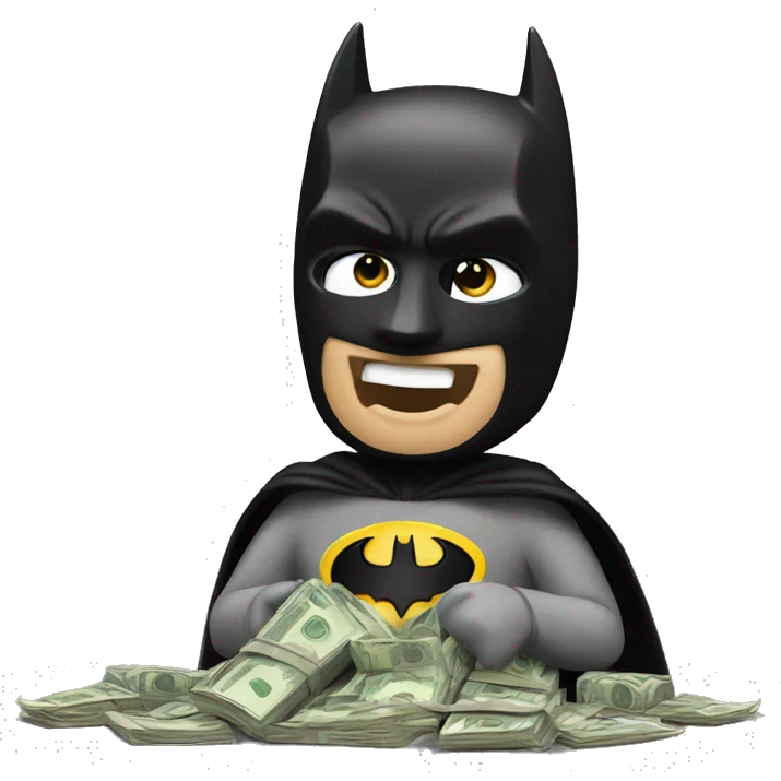 Batman counting money emoji