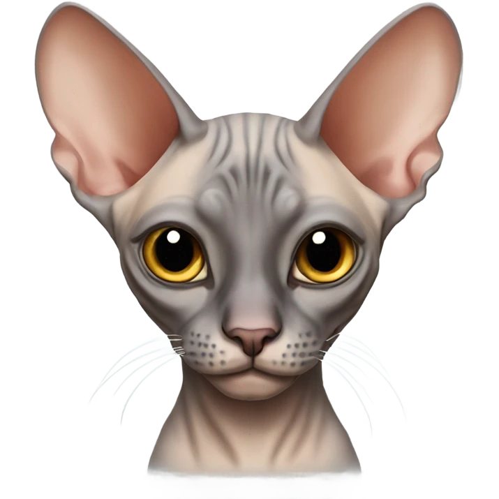 Sphynx cat closed one eye emoji