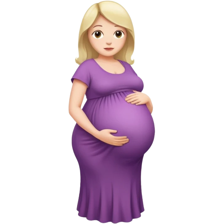 heavily pregnant woman with very extremely abnormally huge overdue belly emoji