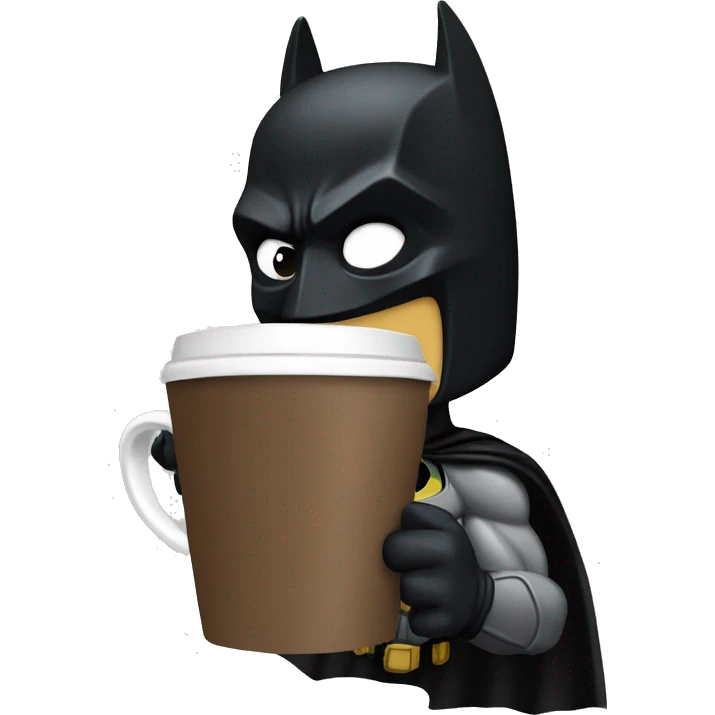 Batman drinking coffee  emoji